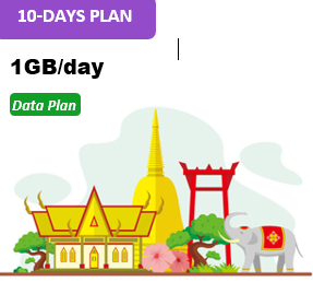 Sing/Malay/Thai 10 Days Unlimited Data(1GB/day high speed)