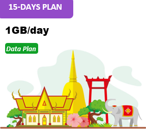 Sing/Malay/Thai 15 Days Unlimited Data(1GB/day high speed)
